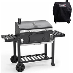 TAINO Hero XXL komplekta vāks BBQ Smoker Grill Trolley Charcoal Grill Stand Grill Smoker Oven