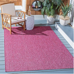 SAFAVIEH Courtyard Collection CY8520 Ūdensnecaurlaidīgs, viegli tīrāms iekštelpu āra paklājs patio pagalmam Mud Red