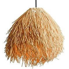 B-LED BARCELONA LED BarcelonaLED griestu piekaramais gaismeklis Dabīgais siets Rustic Nest Nordic Lampshade Rattan Bamboo Wood E27 ēdamistabai Dzīvojamā istaba Virtuve