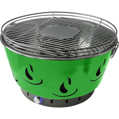 JAK BBQ Airbroil XL J 101 ogļu grils Zaļā galda grils Grils ar regulējamu ventilāciju Ietver transporta somu Āra kempinga grils