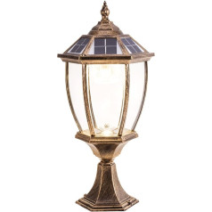 American Country Industrial Outdoor Post Light Fixture Wasserdichte Und Feuchtigkeitsbeständige Säulenlaterne Solarlichtsteuerung Pole Light Beleuchtung Der Garagenstraße Der Villa