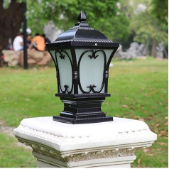 WFZRXFC AC Retro Outdoor Post Licht Mattglas Durchscheinende Lampenschirm Post Lampe Regen- und Rostschutz Dekoration Säule Scheinwerfer Geeignet Für Villa Wanddeck Garten Landschaftslampe