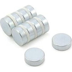 Magnet Expert 15 mm diametrs x 5 mm biezums N42 neodīma magnēts - cinkots - 5,4 kg pievilkšanas spēks (100 gab.)