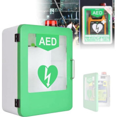 YEHOZZ An Der Wand Montierter Kunststoff-Herzdefibrillations-Alarmkasten, Aed-Defibrillator-Aufbewahrungsschrank, Erste-Hilfe-Schrank, Doppelschaltersteuerung Für Pflegeheime Und öffentliche Plätze