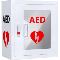 AED-Schrank, AED-Defibrillator-Aufbewahrungsbox, wandmontierter Herz-Defibrillationsschrank, Erste-Hilfe-Koffer mit Schnappverschluss, passend für die meisten AED-Modelle, für das Heimbüro