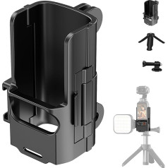 Osmo Pocket 3 Extension Frame Adapter Protective Holder + Osmo Pocket 3 Tripod + Action Adapter Saderīgs ar DJI Osmo Pocket 3 piederumiem ar 1/4 aukstās botas rīcības kameras stiprinājumu