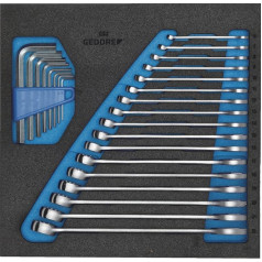 GEDORE 1500 CT2-7 Ring-Maulschlüssel-Satz in Check-Tool-Modul, 1 Stück