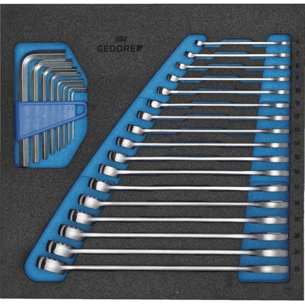 GEDORE 1500 CT2-7 Ring-Maulschlüssel-Satz in Check-Tool-Modul, 1 Stück