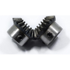 ZHENGGUIFANG ZGF-BR Kegelrad 1m 20 zobi Innenloch 5mm / 6mm / 7mm / 8mm 90 Grad Maschenwinkelstahl Zahnräder Schraubenloch M5 (cauruma diametrs: 7mm, zobu skaits: 20 zobi)