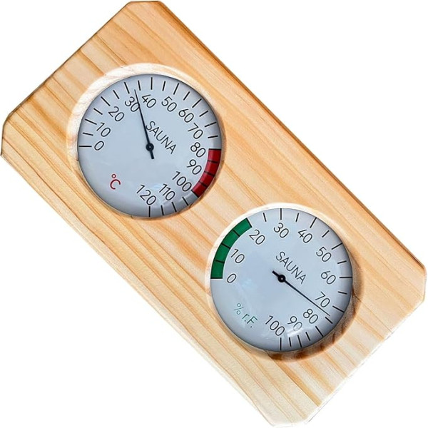 Praktisches Temperatur- und Feuchtigkeitsmessgerät für den Innenbereich, Holzthermometer, Hygrometer, leicht ablesbares Display für Innenzustand, Holzmaterial