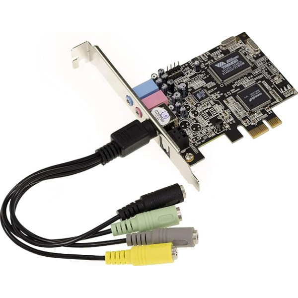 KALEA-INFORMATIQUE PCI Express PCIe 8 kanālu 7.1 skaņas karte ar Via Tremor VT1723 mikroshēmu un ASM 1083. Dolby un DTS atbalsts, optiskā SPDIF izeja