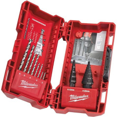 Milwaukee 48899350 10 detaļu HSS-G soļu un urbju kombinētais komplekts