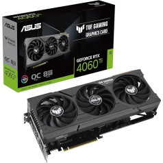 ASUS TUF Gaming GeForce RTX 4060 Ti 8 GB GDDR6 OC Edition Gaming grafiskā karte (NVIDIA Geforce RTX4060Ti DLSS 3, PCIe 4.0, 1 x HDMI 2.1, 3 x DisplayPort 1.4a, TUF-RTX4060TI-O8G-GAMING)