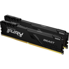 Kingston FURY Beast 32GB (2x16GB) 3200MHz DDR4 CL16 galddatora atmiņas komplekts ar 2 KF432C16BB1K2/32 atmiņām