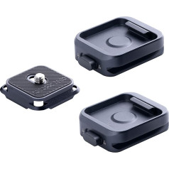 PGYTECH Camera Quick Release Plate Clamp + Quick Release Plate, with 1/4 Inch and 3/8 Inch Threaded Holes, Arca Swiss Interface Suitable for Photo Camera, Tripod