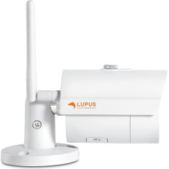 Lupus LE202 3MP WiFi IP kamera āra telpām, SD slots, 100°, nakts redzamība, kustības noteikšana, iOS un Android lietotne, integrēta LUPUSEC Smarthome signalizācijas sistēmā, ar vadības programmatūru, balta, 10202