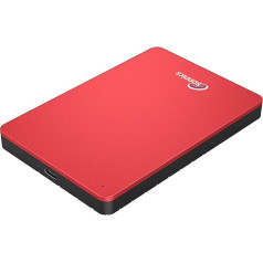 Sonnics 1TB sarkans ārējais portatīvais C tipa USB 3.1 cietais disks, kas saderīgs ar Windows PC, Mac, Smart TV, Xbox One/Series X un PS4/PS5