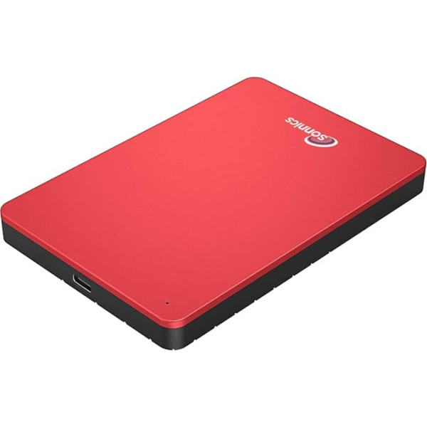 Sonnics 1TB sarkans ārējais portatīvais C tipa USB 3.1 cietais disks, kas saderīgs ar Windows PC, Mac, Smart TV, Xbox One/Series X un PS4/PS5