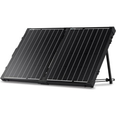 Renogy 100W 12V monokristālu monokristālu off-Grid portatīvais saliekamais saules paneļu, koferis, iebūvēts statīvs, ar 20A ūdensizturīgu lādētāja kontrolieri