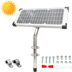 FM123 Solarmodul-Set, 10 W, kompatibel mit automaticischen Toröffnern von Mighty Mule, Black Cell