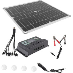 GANAZONO 2 Sätze Sonnenkollektor Camping-solarpanel Outdoor-solarpanel Monokristallines Solarzellenpanel Tragbares Solarladegerät Solarplatten Draussen Monokristalline Solarzelle 50a