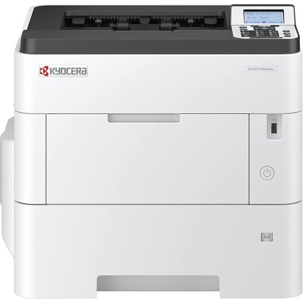 Kyocera Ecosys PA6000x/Plus lāzera printeris melns balts divpusējs 60 ppm Gigabit LAN, ieskaitot mobilo drukāšanu, lāzera printeris, ieskaitot 3 gadu pilnu apkalpošanu uz vietas