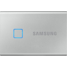 Samsung T7 Touch Portable SSD - 2 TB - USB 3.2 Gen.2 ārējais SSD diskdziņš metāliski sudraba krāsā (MU-PC2T0S / WW)