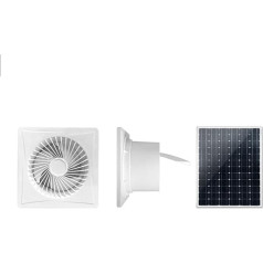 FIGGRITID Solarbetriebene Abluftventilatoren, bürstenloser Solarventilator, 17 W, Solarpanel mit 20,3 cm für Schuppenbelüftung, Hühnerstall, Haustierhäuser