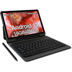 AGM PAD P2 11 collu planšetdators Android 14 ar tastatūru, 16 (8+8) GB RAM + 256GB ROM (TF 2TB), FHD displejs 1920 X 1200, MTK G99/Dual SIM/50MP+8MP/OTG/GPS/Kompass/Widevine L1, komplektā ir pildspalva un futrālis