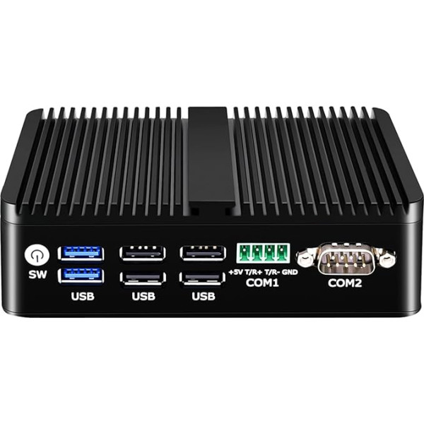 4K izejas ugunsmūris Micro Appliance, 4 Port i225-V B3 2.5G LAN Fanless Mini PC Celeron N100, 8GB DDR4 128GB SSD, 6* USB, HDMI, DP, Ethernet AES-NI VPN Router Support pfsense Openwrt, Wifi Slot