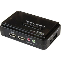 StarTech.com SV211KUSB Комплект KVM-переключателей с аудио и кабелем 2 порта черный