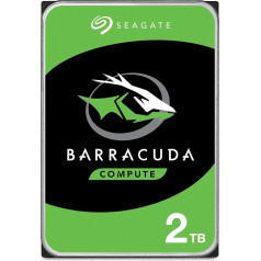 Seagate ST2000DM008 BarraCuda 2 TB iekšējais cietais disks (8,9 cm (3,5 collu), 7200 apgr./min, 256 MB kešatmiņa, SATA 6 Gb/s, sudraba krāsā, bez taras)