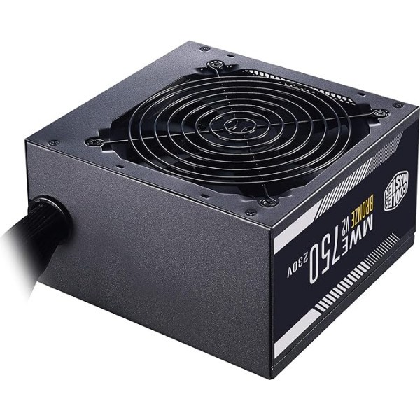 Cooler Master MWE 750 Bronze 230V V2 - barošanas bloks, 80 Plus Bronze, HDB ventilators, jutīgs pret temperatūru, DC-DC+LLC ar Single Rail + 12V