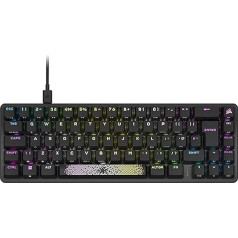 Проводная игровая клавиатура Corsair K65 Pro Mini RGB 65% оптическая механическая линейная OPX переключатели PBT Keycaps Double Shot Совместимость с iCUE PC PS5 PS4 Xbox - 