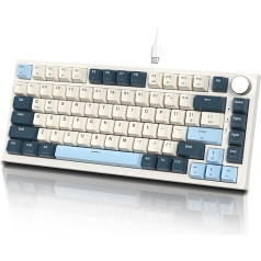 ATTACK SHARK K85 mehāniskā spēļu klaviatūra 75% procenti, regulējama reakcija, magnētiskais slēdzis, Apex Pro TKL RGB blīvslēgu tastatūra A75 QWERTY ar rotācijas pogu, atbalsta DKS/MT/TGL, priekš PC/MAC