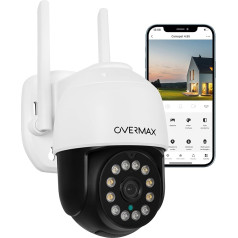 Overmax CAMSPOT 4.95 QHD 4MPx ārējā PTZ kamera, krāsu nakts režīms, 60 m rotācijas kamera 355o/90o, skata leņķis 100o, kustības noteikšanas signalizācija, divvirzienu audio, automātiska izsekošana, āra kamera