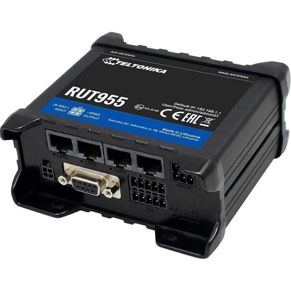 Teltonika RUT955 routeur sans fil Fast Ethernet 4G Black