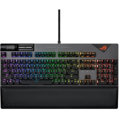 Игровая клавиатура ASUS ROG Strix Flare II 100% RGB, механические переключатели ROG NX Brown, ABS-гравированные колпачки, частота опроса 8K Гц, звукопоглощающая 