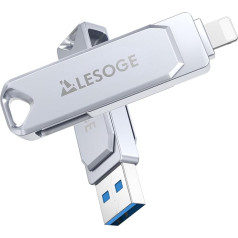 LESOGE USB Stick 128G, USB 3.0 Stick, USB Memory Stick for Phone iOS/PC