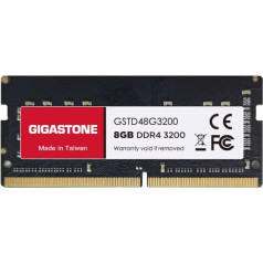 [DDR4 RAM] Gigastone portatīvo datoru RAM 8GB DDR4 RAM 8GB DDR4-3200MHz PC4-25600 CL22 1.2V SODIMM 260 Pin/Pin Unbuffered Non-ECC Computer Memory RAM (tikai piezīmjdatoriem / portatīvajiem datoriem)