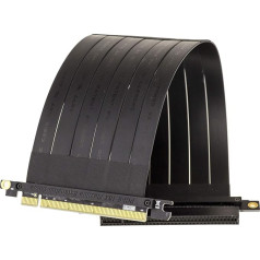 KALEA-INFORMATIQUE Riser Expansion Mat for PCI Express x16 Connection to PCIe x16 Connector with PCIe 3.0 Compatible, Shielded, Flexible Tablecloths. Kopējais garums 30 cm