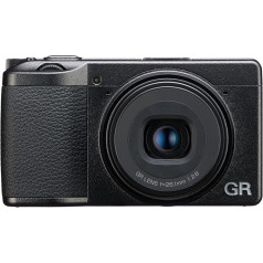 RICOH GR III HDF, esošās GR III sērijas paplašinājums ar iebūvētu izgaismojuma difūzijas filtru, digitālā kompaktkamera ar 24 MP APS-C CMOS sensoru, 28 mmF2.8 GR objektīvu (35 mm formātā)