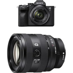 Sony α 7 IV | Bezspoguļa pilna kadra kamera, ieskaitot 28-70 mm objektīvu (33 MP, reāllaika autofokuss, 10 BPS, 4K60p, slīps skārienjūtīgais ekrāns, Z akumulators) melns + Sony Sony Sony FE 20-70mm F4G