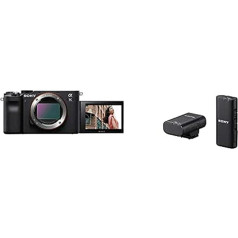 Sony Alpha 7C bezspoguļa pilna formāta digitālais fotoaparāts, tikai korpuss, ar Sony ECM-W2BT Bluetooth mikrofonu