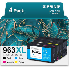 ZIPRINT 963 XL daugiapakopės kasetės Suderinamos su HP 963 XL spausdintuvo kasetėmis Suderinamos su HP OfficeJet Pro 9010 9012 9012e 9014e 9015 9016 9019 9020 9025 9025e