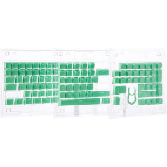 Corsair PBT Double-Shot PRO Keycap Mod Kit (dubultā šāviena PBT taustiņu vāciņi, standarta apakšējās rindas saderība, teksturēta virsma, 1,5 mm biezas sienas ar apgaismotu fontu, iekļauti O-Ring amortizatori), piparmētru zaļš