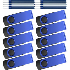 10 USB zibatmiņas diskdziņu komplekts 4GB atmiņas kartes USB 2.0 Memory Stick 4GB USB zibatmiņas diskdziņš Krāsains zils zibatmiņas diskdziņš klēpjdatoram portatīvajam datoram televizoram automašīnas radio Kepmem