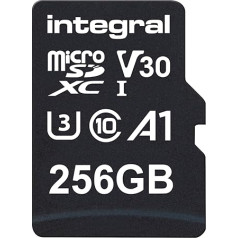 Интеграл 256GB Micro SD Card 4K Video Premium High Speed Memory Card SDXC Up to 100MB/s Read Speed and 50MB/s Write Speed V30 C10 U3 UHS-I A1