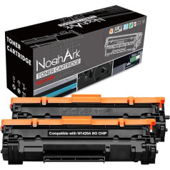 NoahArk suderinama su 142A W1420A (be lusto) 142X W1420X tonerio kasetėmis, skirtomis Laserjet M110 M110w MFP M139 M139w M140 M140w spausdintuvui (2 juodos spalvos)