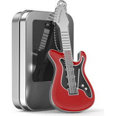 USB zibatmiņas karte 16GB Cool Metall USB 2.0 Flash Drive 16 GB Speicherstick Rote Gitarre Pendrive Memory Stick Witzig USB Flash Laufwerk mit Geschenkbox Geschenk für Mutter/Schwester/Mädchen by FEBNISCTE